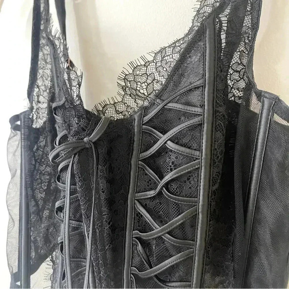 Victoria's Secret DREAM ANGELS Lace-up Bra Top Bustier Lingerie Size M-DD NWT - Picture 6 of 8